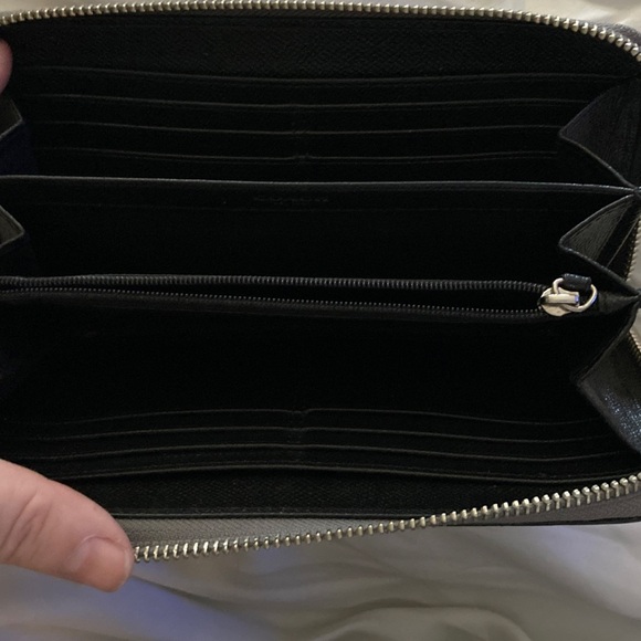 Coach Gray Metallic Zip Around Wallet - Picture 3 of 5